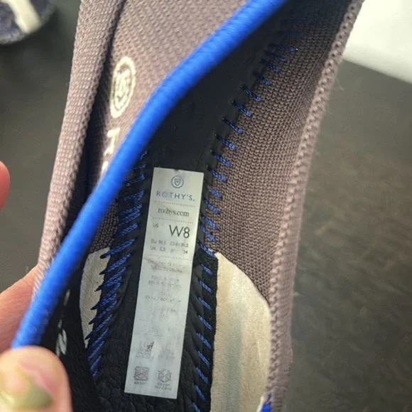 Rothy's Sz 8 The Point Flat Mink Dusty Purple Shoes Retired Color Pointed - Picture 5 of 6